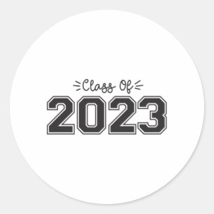 Pegatina Redonda Clase de 2023, Graduación, 2023 personas de edad
