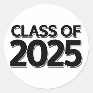 Pegatina Redonda Clase de 2025