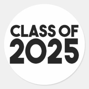 Pegatina Redonda Clase de 2025