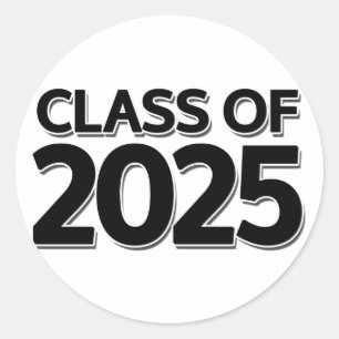 Pegatina Redonda Clase de 2025