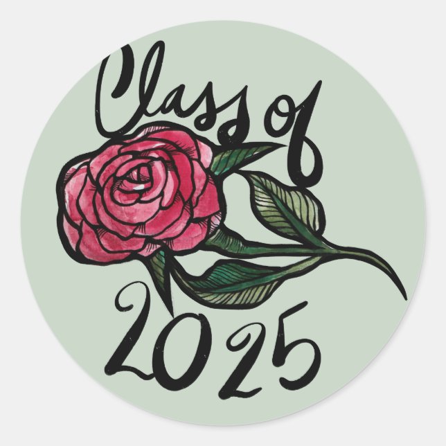 Pegatina Redonda Clase de 2025 (Anverso)