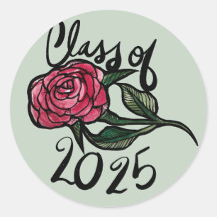Pegatina Redonda Clase de 2025