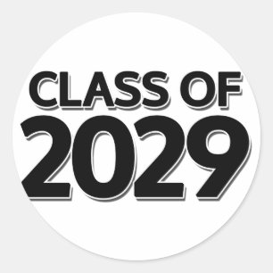 Pegatina Redonda Clase de 2029