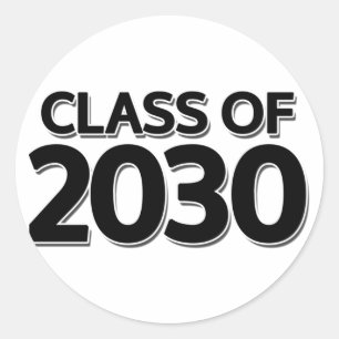 Pegatina Redonda Clase de 2030