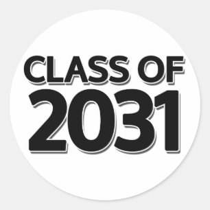 Pegatina Redonda Clase de 2031