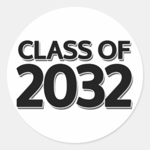 Pegatina Redonda Clase de 2032
