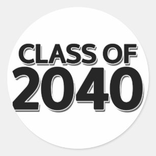 Pegatina Redonda Clase de 2040