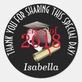Pegatina Redonda Clase de 20xx - Gracias