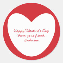 Clase de El día de San Valentín de corazón blanco 