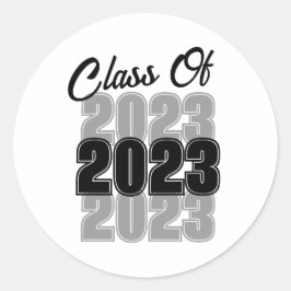 Pegatina Redonda Clase de graduación