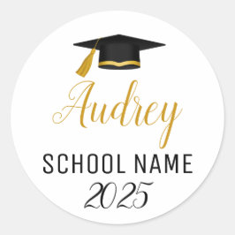 Pegatina Redonda Clase de graduación de 2025