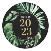 Clase de Graduación de Hoja Tropical Verde de 2021