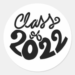Pegatina Redonda Clase de Graduación en Clase Superior de 2022