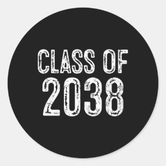 Pegatina Redonda Clase De Graduación Superior De 2038