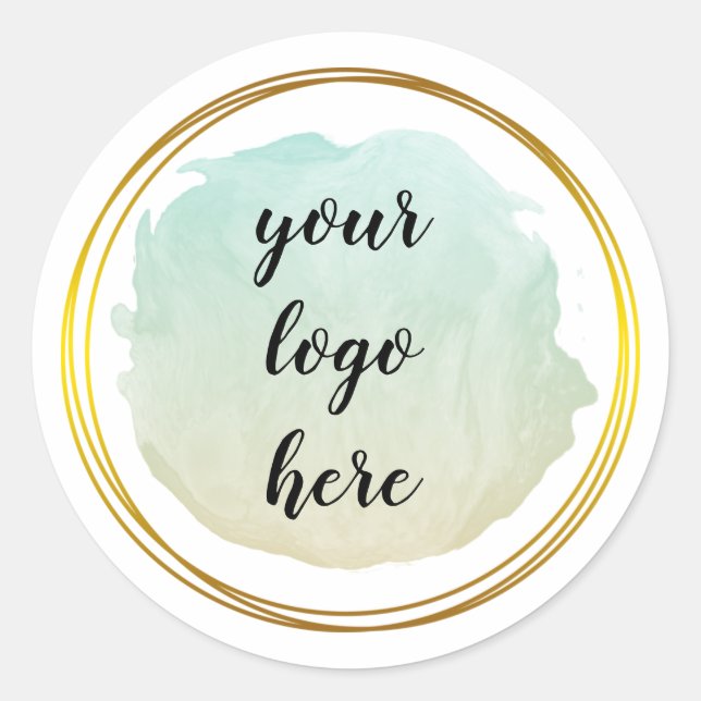 Pegatina Redonda Clase de logotipo del Personalizado de los Anillos (Anverso)