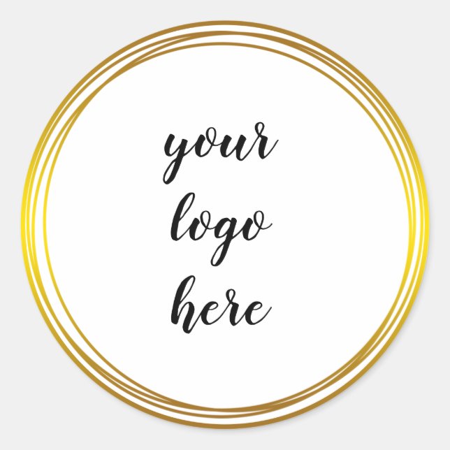 Pegatina Redonda Clase de logotipo del Personalizado de Purpurina d (Anverso)