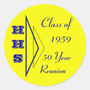 Pegatina Redonda clase de reunión de 1959