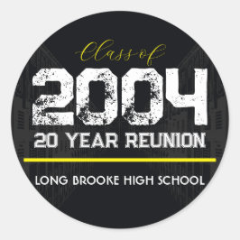 Pegatina Redonda Clase de Reunión de Colegios de Secundarios de 200
