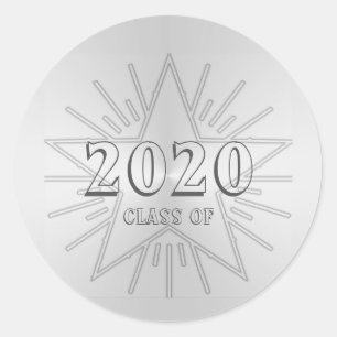 Pegatina Redonda Clase del Día de Graduación 2020 por Janz Silver