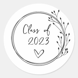 Pegatina Redonda Clase Personalizada de Graduación