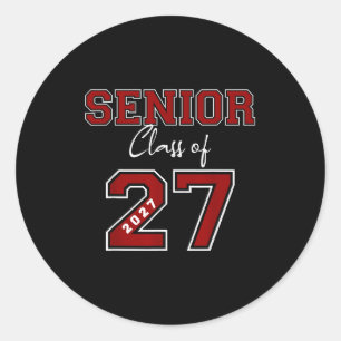 Pegatina Redonda Clase Senior 2027 Jersey Granate