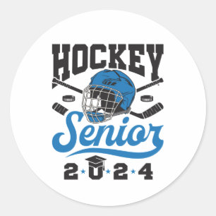 Pegatina Redonda Clase superior de hockey de 2024