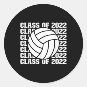 Pegatina Redonda Clase superior de voleibol