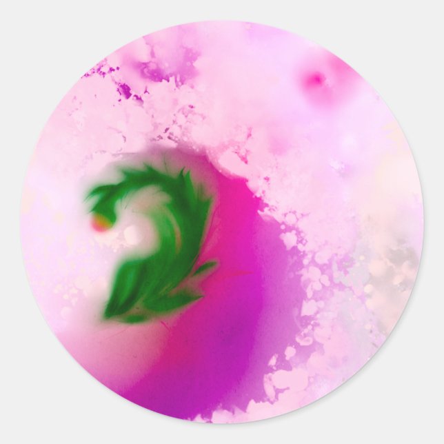 Pegatina Redonda Clásica (Anverso)