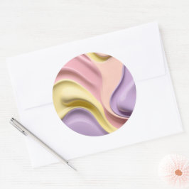 Pegatina redonda clásica con gráfico elegante
