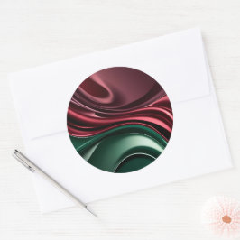 Pegatina redonda clásica con gráfico elegante
