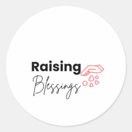 Pegatina redonda clásica cristiana de Raising Bles