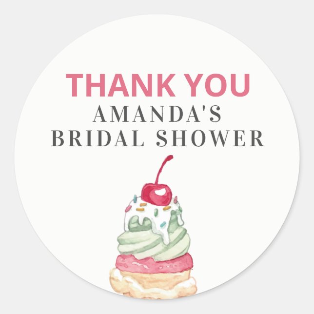 Pegatina redonda clásica de agradecimiento por hel (Anverso)