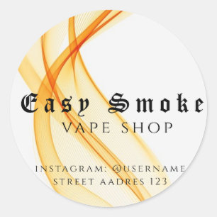 Pegatina redonda clásica de Corolful Smoke Vape Sh