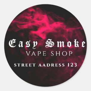 Pegatina redonda clásica de Corolful Smoke Vape Sh