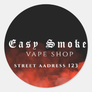 Pegatina redonda clásica de Corolful Smoke Vape Sh
