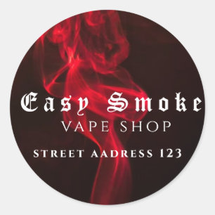 Pegatina redonda clásica de Corolful Smoke Vape Sh