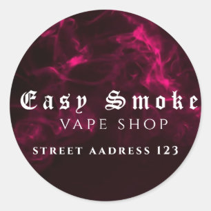Pegatina redonda clásica de Corolful Smoke Vape Sh