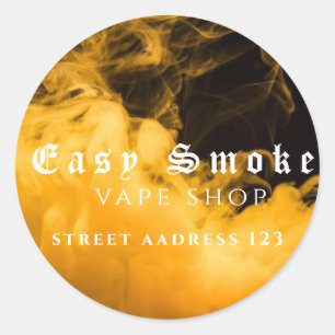 Pegatina redonda clásica de Corolful Smoke Vape Sh