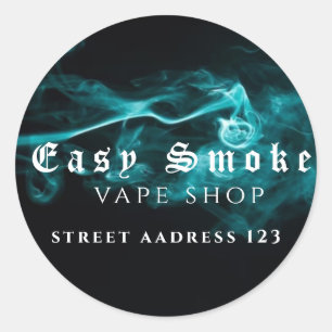 Pegatina redonda clásica de Corolful Smoke Vape Sh