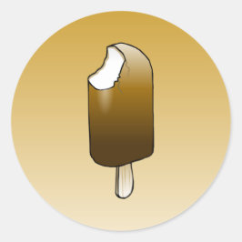 Pegatina Redonda Clásica de Helado