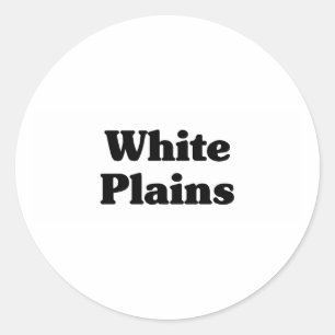 Pegatina Redonda Clásica de las Llanuras Blancas para los camiseta