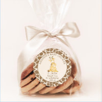 Pegatina redonda clásica de Mamá Neutral y Bebé Ji