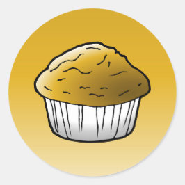 Pegatina Redonda Clásica de Muffin