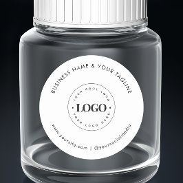 Pegatina Redonda Clásica empresa comercial Logotipo personalizado r