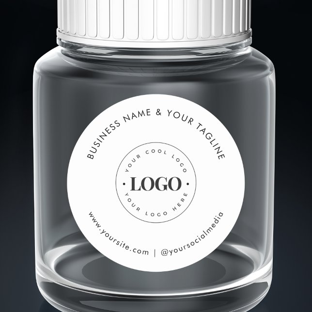 Pegatina Redonda Clásica empresa comercial Logotipo personalizado r (Subido por el creador)