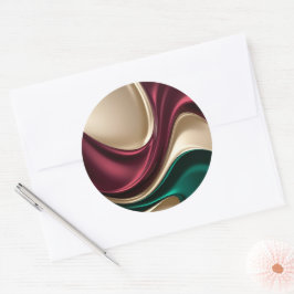 Pegatina redonda clásica en gráfico elegante