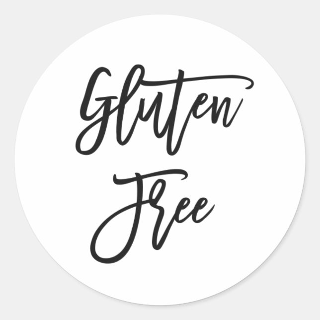 Pegatina redonda clásica sin gluten (Anverso)
