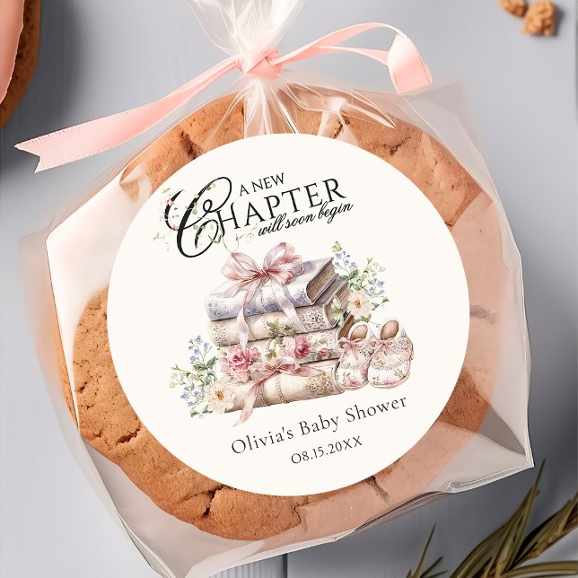 Pegatina redonda clásica tema libro gracias (Subido por el creador)