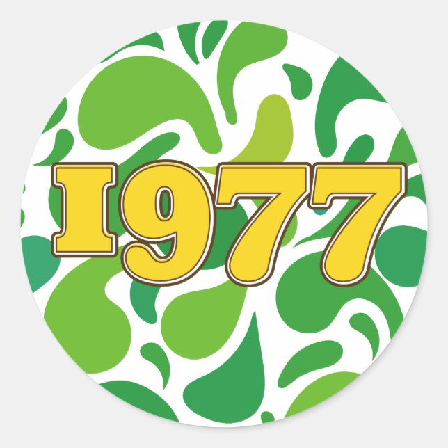 Pegatina Redonda Clásico 1977 (Anverso)