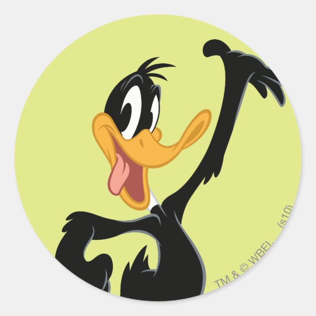 Pegatina Redonda Clásico DAFFY DUCK™ (Anverso)